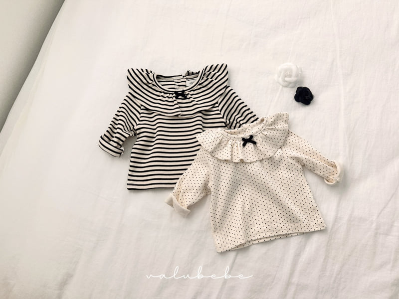 Valu Bebe - Korean Baby Fashion - #babyfashion - Mini Frill Ribbon Tee (Bebe)