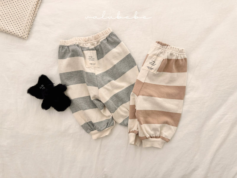 Valu Bebe - Korean Baby Fashion - #babyfashion - Milk Stripe Jogger Pants (Bebe) - 2
