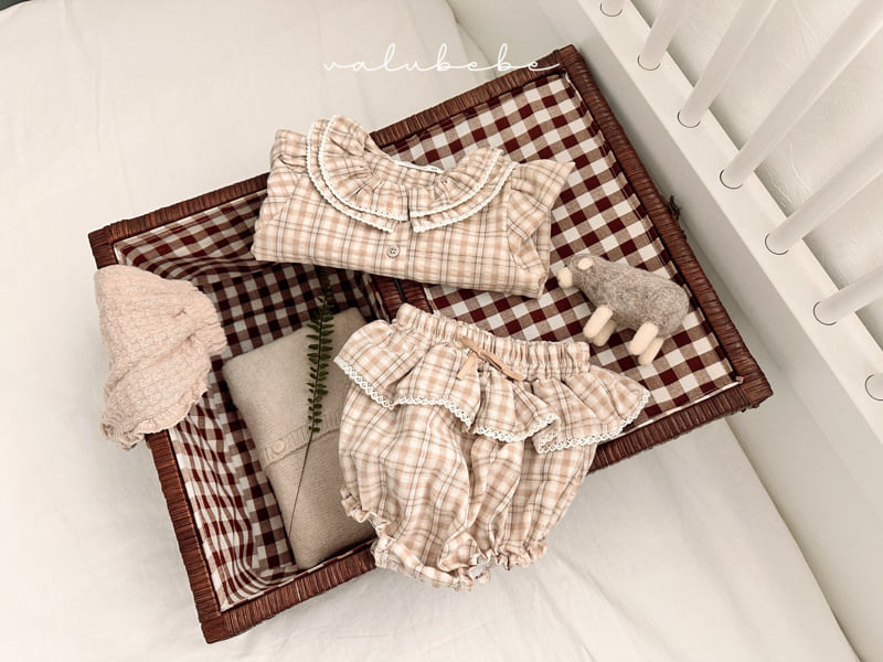 Valu Bebe - Korean Baby Fashion - #babyfashion - Petit Check Blouse (Bebe) - 2
