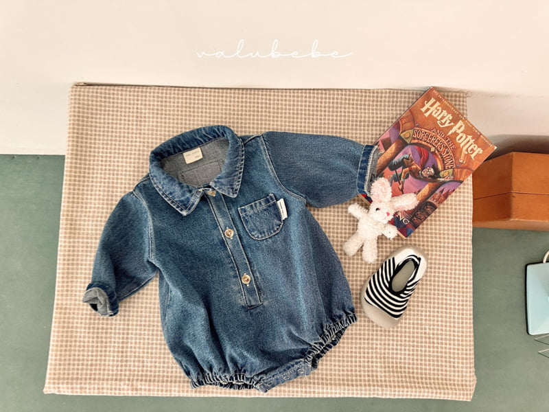 Valu Bebe - Korean Baby Fashion - #babyfever - Toto Denim Suit (Bebe) - 5