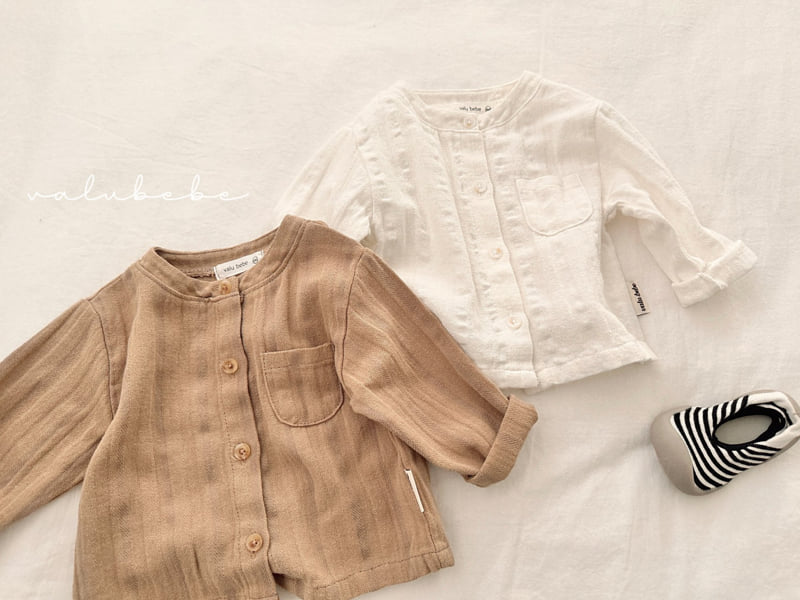 Valu Bebe - Korean Baby Fashion - #babyfever - Two-Way Henley Neck Shirt (Bebe) - 10