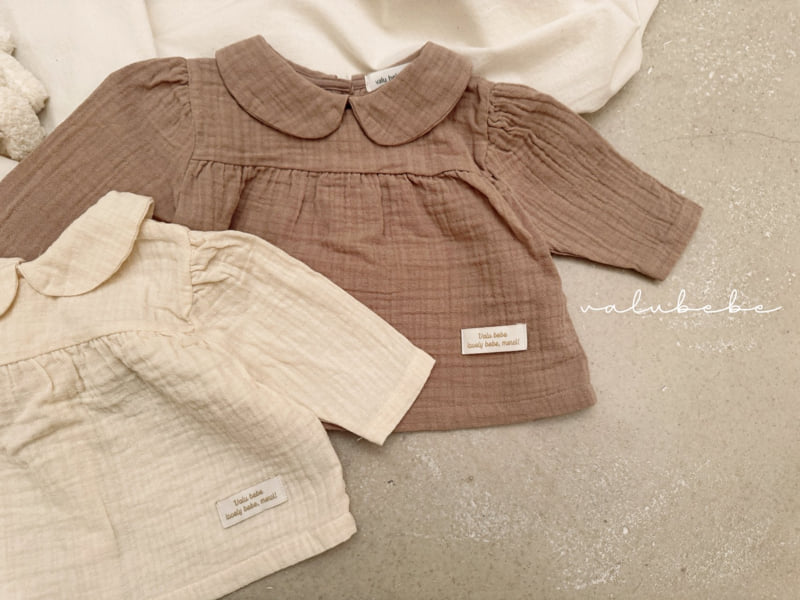 Valu Bebe - Korean Baby Fashion - #babyfashion - Natural Round Blouse (Bebe) - 4