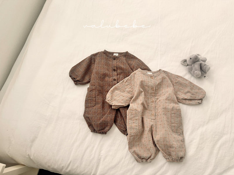 Valu Bebe - Korean Baby Fashion - #babyfashion - Warm Check Loose Suit (Bebe) - 4
