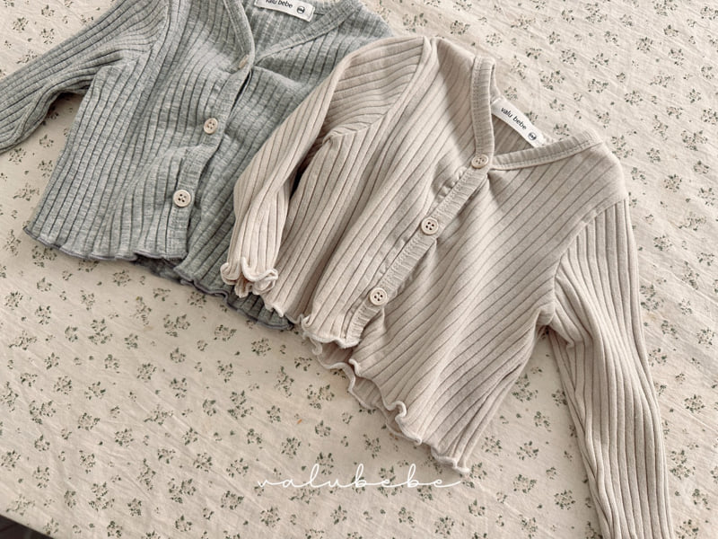 Valu Bebe - Korean Baby Fashion - #babyfashion - Moss Ribbed Cardigan (Bebe) - 4