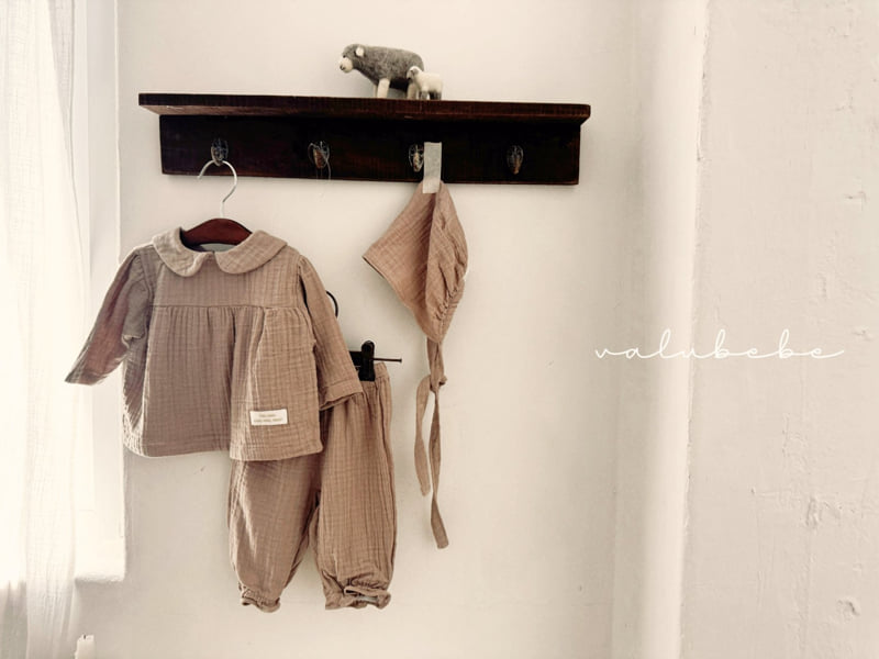 Valu Bebe - Korean Baby Fashion - #babygirlfashion - Natural Round Blouse (Bebe) - 5