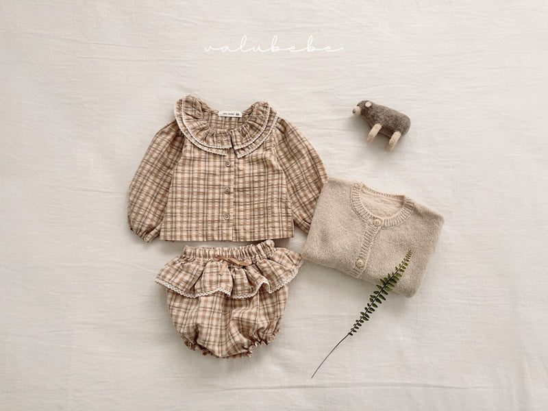 Valu Bebe - Korean Baby Fashion - #babyfever - Petit Check Blouse (Bebe) - 4