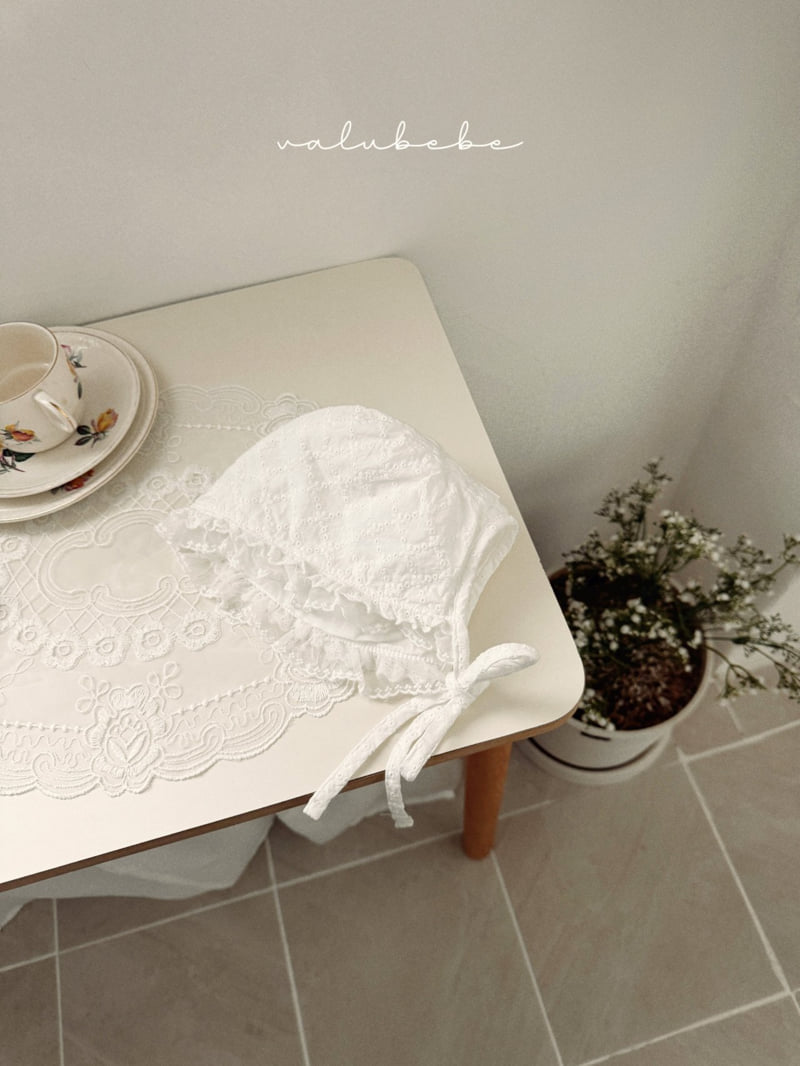 Valu Bebe - Korean Baby Fashion - #babylifestyle - Frill Lace Bonnet Hat (Bebe) - 5
