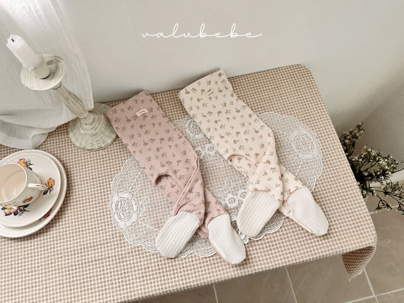 Valu Bebe - Korean Baby Fashion - #babylifestyle - Luna Flower Footed Leggings (Bebe)