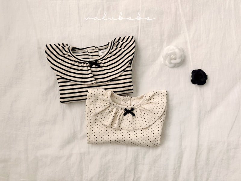 Valu Bebe - Korean Baby Fashion - #babygirlfashion - Mini Frill Ribbon Tee (Bebe) - 4