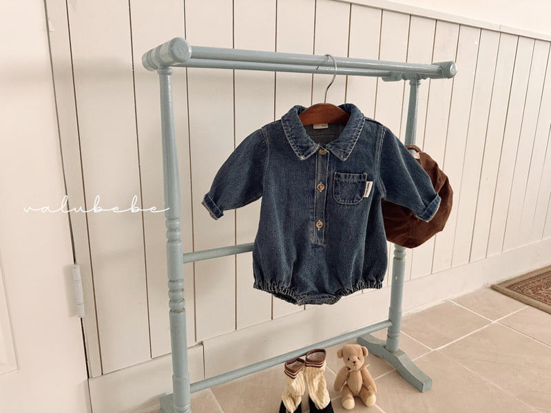 Valu Bebe - Korean Baby Fashion - #babyoninstagram - Toto Denim Suit (Bebe) - 8