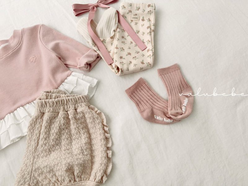 Valu Bebe - Korean Baby Fashion - #babyoninstagram - Jacquard Frill Pumpkin Pants (Bebe) - 7