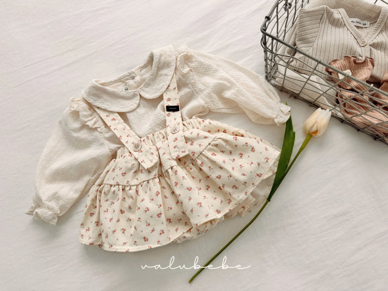 Valu Bebe - Korean Baby Fashion - #babyoninstagram - Flower Suspender Skirt Bloomer (Bebe) - 7