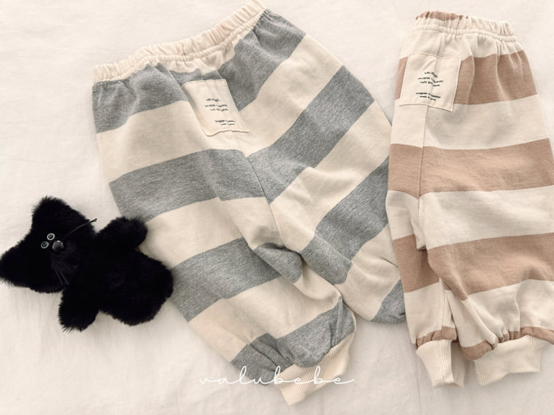 Valu Bebe - Korean Baby Fashion - #babyoninstagram - Milk Stripe Jogger Pants (Bebe) - 6