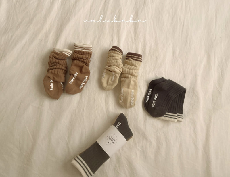 Valu Bebe - Korean Baby Fashion - #babyootd - Ribbed Line Socks (Bebe, Kids)