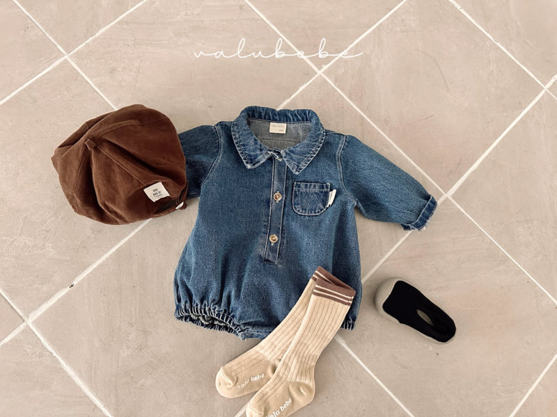 Valu Bebe - Korean Baby Fashion - #babyootd - Toto Denim Suit (Bebe) - 9