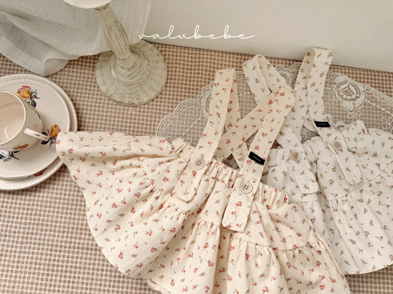 Valu Bebe - Korean Baby Fashion - #babyootd - Flower Suspender Skirt Bloomer (Bebe) - 8