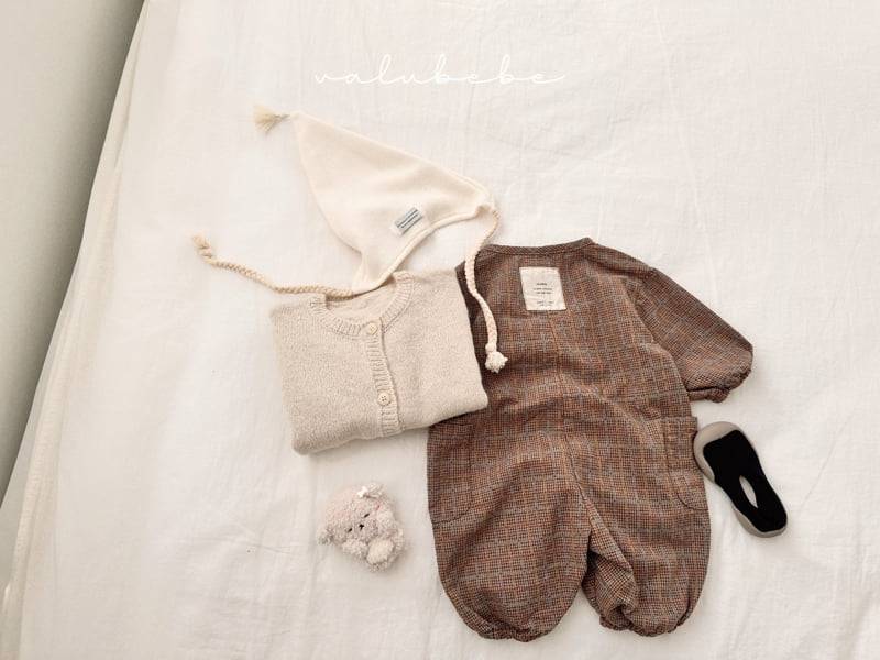 Valu Bebe - Korean Baby Fashion - #babyootd - Warm Check Loose Suit (Bebe) - 8