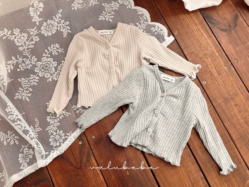 Valu Bebe - Korean Baby Fashion - #babyootd - Moss Ribbed Cardigan (Bebe) - 8