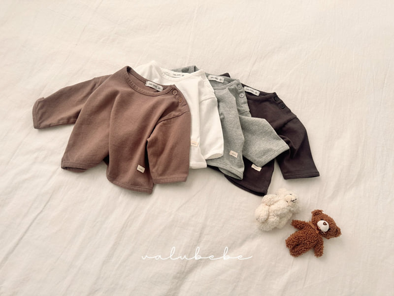 Valu Bebe - Korean Baby Fashion - #babyootd - Daily Henley Button Tee (Bebe) - 2