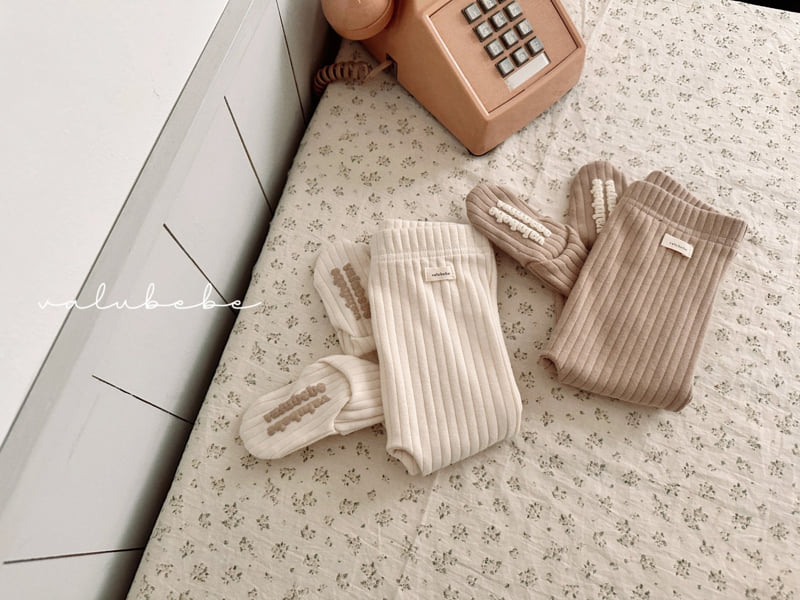 Valu Bebe - Korean Baby Fashion - #babyoninstagram - Valu Ribbed Footed Leggings (Bebe) - 4