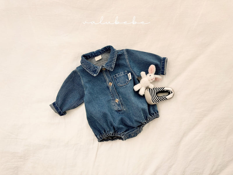 Valu Bebe - Korean Baby Fashion - #babyoutfit - Toto Denim Suit (Bebe) - 11