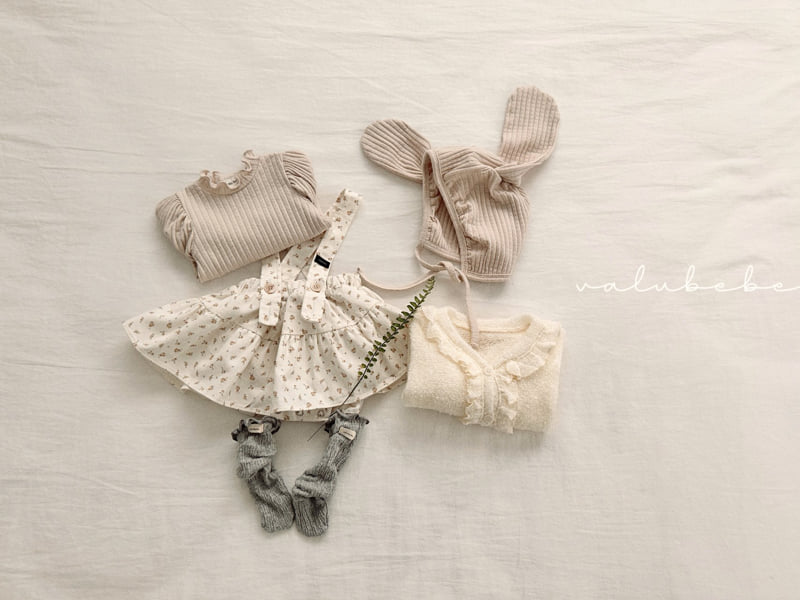 Valu Bebe - Korean Baby Fashion - #babyoutfit - Flower Suspender Skirt Bloomer (Bebe) - 9