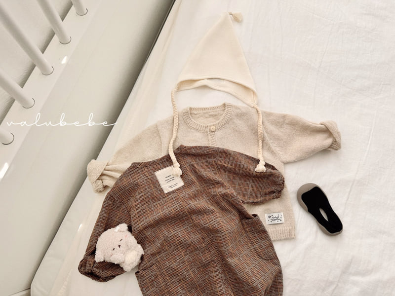 Valu Bebe - Korean Baby Fashion - #babyoutfit - Warm Check Loose Suit (Bebe) - 10