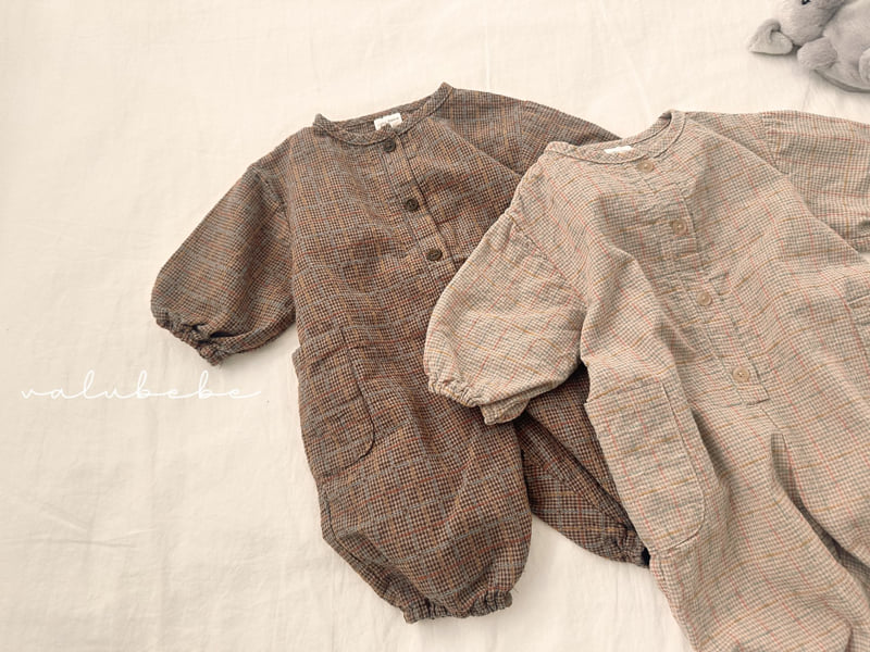 Valu Bebe - Korean Baby Fashion - #babyoutfit - Warm Check Loose Suit (Bebe) - 9