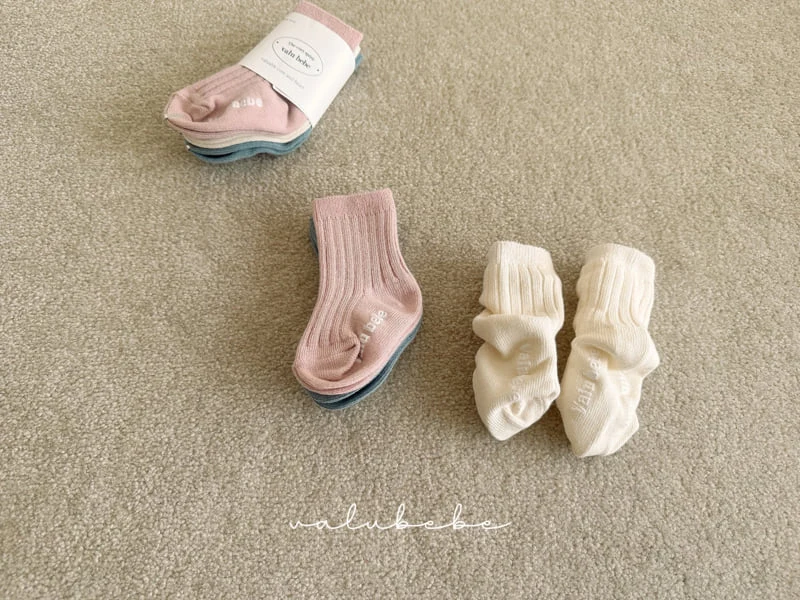 Valu Bebe - Korean Baby Fashion - #babyoutfit - Roro Rib Socks (Bebe) - 9