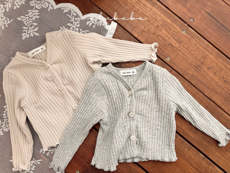 Valu Bebe - Korean Baby Fashion - #babyoutfit - Moss Ribbed Cardigan (Bebe) - 10