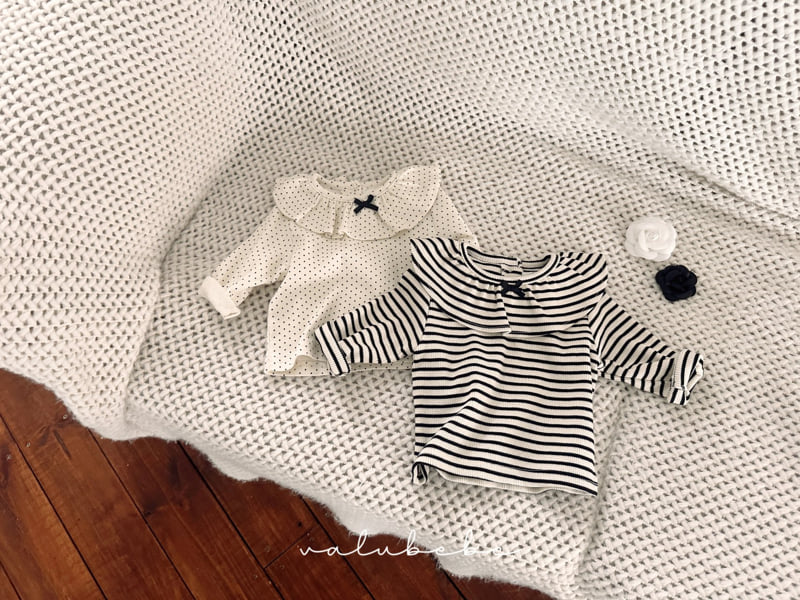 Valu Bebe - Korean Baby Fashion - #babyoutfit - Mini Frill Ribbon Tee (Bebe) - 7
