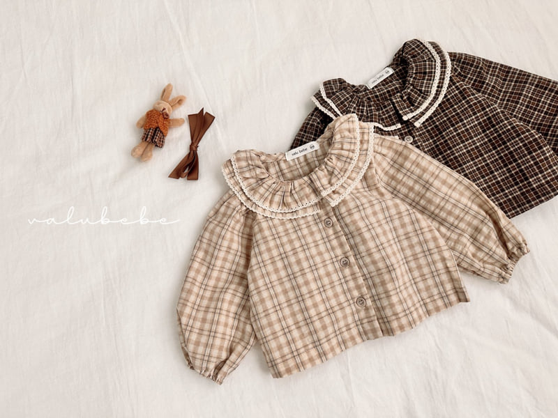 Valu Bebe - Korean Baby Fashion - #babyoutfit - Petit Check Blouse (Bebe) - 8
