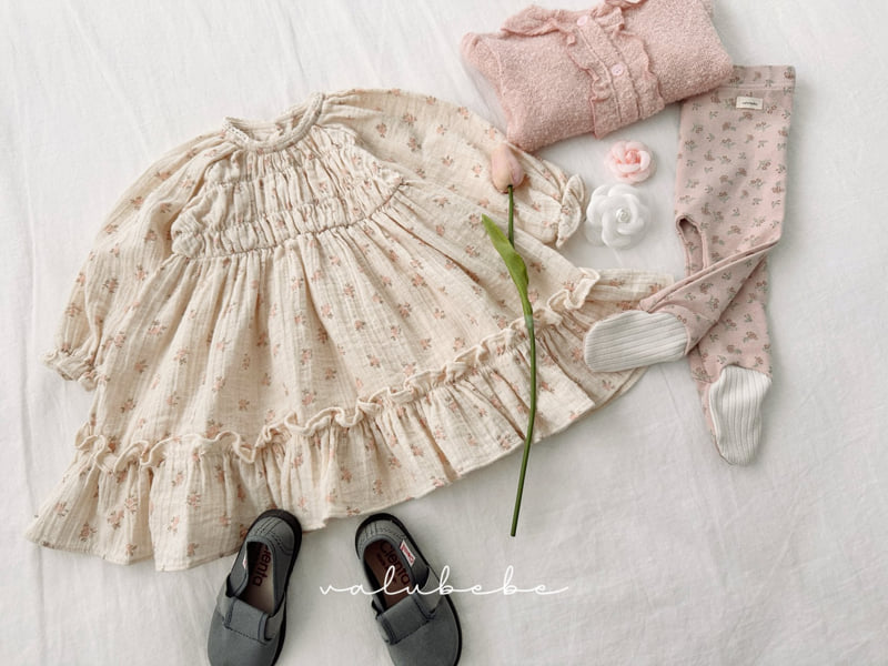 Valu Bebe - Korean Baby Fashion - #babyoutfit - Saffron Flower One-piece (Bebe) - 7