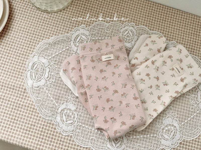 Valu Bebe - Korean Baby Fashion - #babywear - Luna Flower Footed Leggings (Bebe) - 6