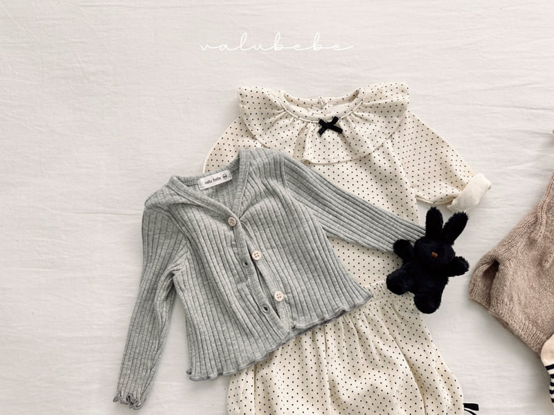 Valu Bebe - Korean Baby Fashion - #babywear - Moss Ribbed Cardigan (Bebe) - 11