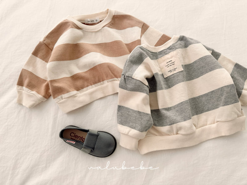 Valu Bebe - Korean Baby Fashion - #babywear - Milk Stripe Sweatshirt (Bebe) - 8