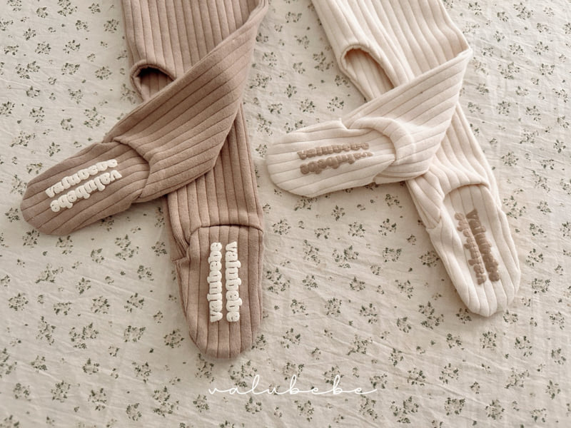 Valu Bebe - Korean Baby Fashion - #onlinebabyboutique - Valu Ribbed Footed Leggings (Bebe) - 8