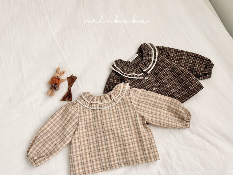 Valu Bebe - Korean Baby Fashion - #onlinebabyboutique - Petit Check Blouse (Bebe) - 11