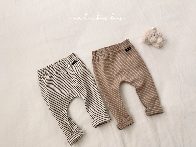 Valu Bebe - Korean Baby Fashion - #onlinebabyshop - Stripe Leggings (Bebe) - 3