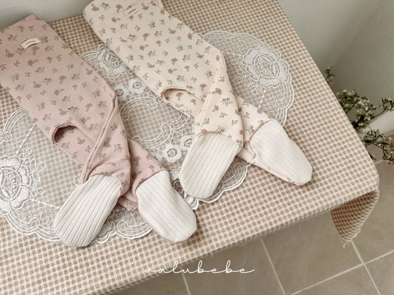 Valu Bebe - Korean Baby Fashion - #onlinebabyshop - Luna Flower Footed Leggings (Bebe) - 8