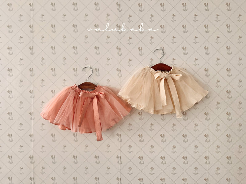 Valu Bebe - Korean Baby Fashion - #onlinebabyshop - Ribbon Shasha Skirt (Bebe)