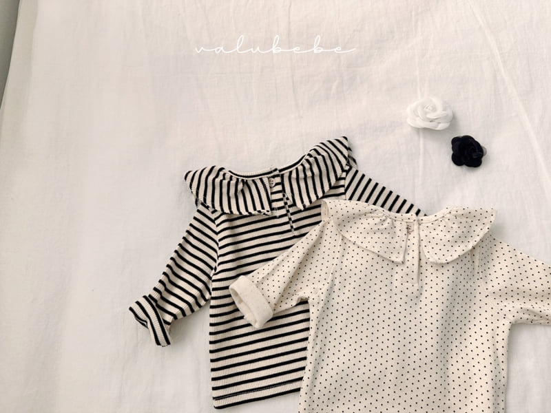 Valu Bebe - Korean Baby Fashion - #onlinebabyshop - Mini Frill Ribbon Tee (Bebe) - 11