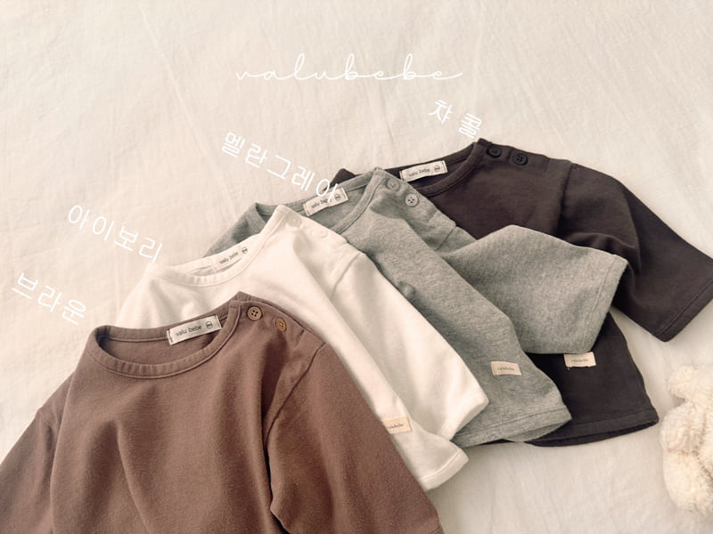 Valu Bebe - Korean Baby Fashion - #onlinebabyshop - Daily Henley Button Tee (Bebe) - 7