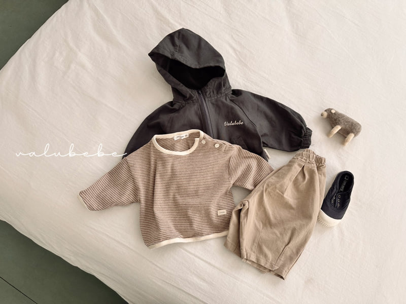 Valu Bebe - Korean Baby Fashion - #onlinebabyshop - ST Henley Button Tee (Bebe) - 5