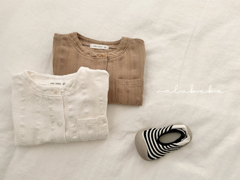Valu Bebe - Korean Baby Fashion - #smilingbaby - Two-Way Henley Neck Shirt (Bebe) - 5