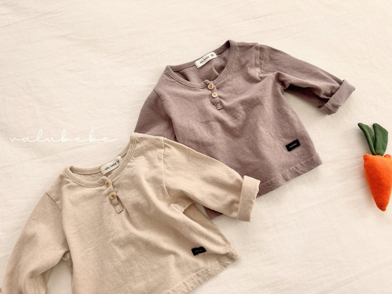 Valu Bebe - Korean Children Fashion - #kidzfashiontrend - Har Two-Button Tee (Kids) - 4