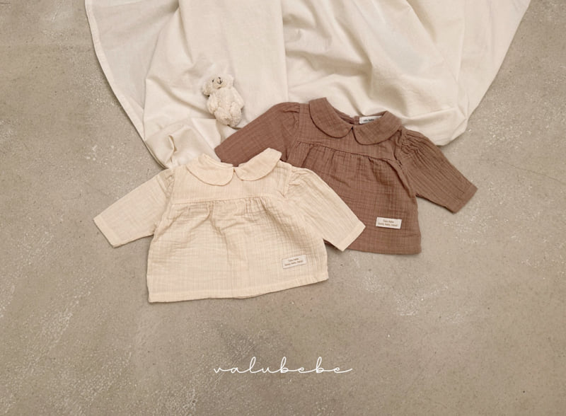 Valu Bebe - Korean Children Fashion - #childrensboutique - Natural Round Blouse (Kids)
