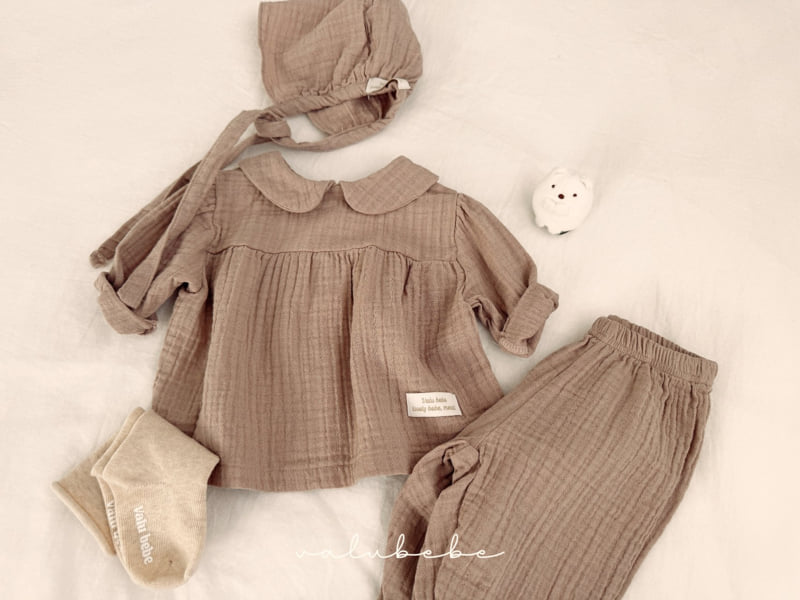 Valu Bebe - Korean Children Fashion - #designkidswear - Natural Round Blouse (Kids) - 2
