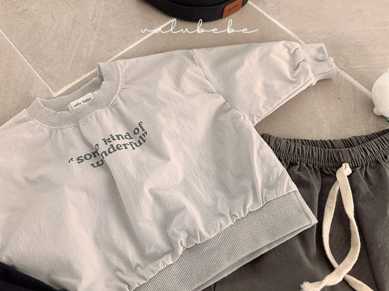 Valu Bebe - Korean Children Fashion - #designkidswear - Lettering Crisp Sweatshirt (Kids) - 10