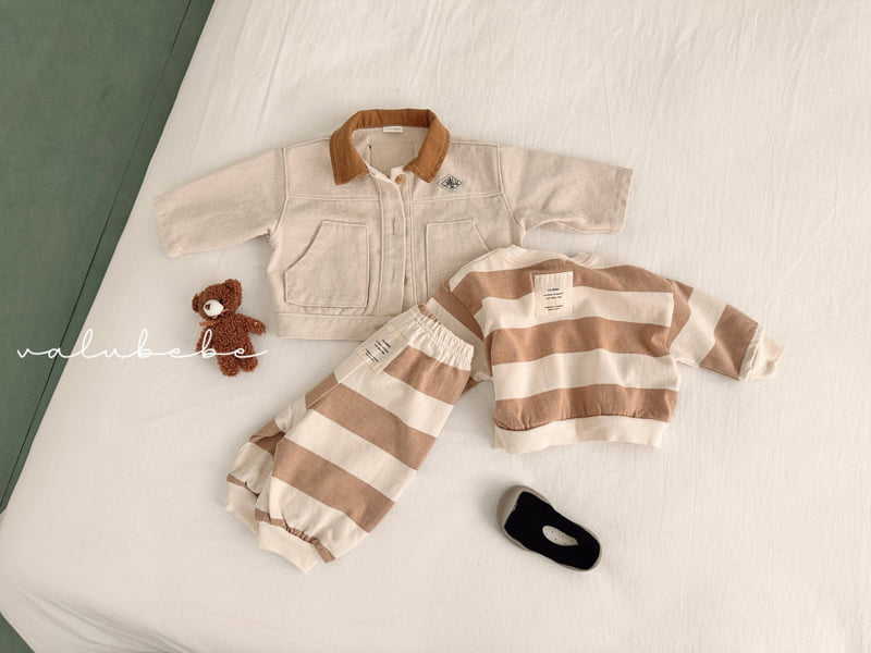 Valu Bebe - Korean Children Fashion - #kidsstore - Milk Stripe Jogger Pants (Kids) - 5